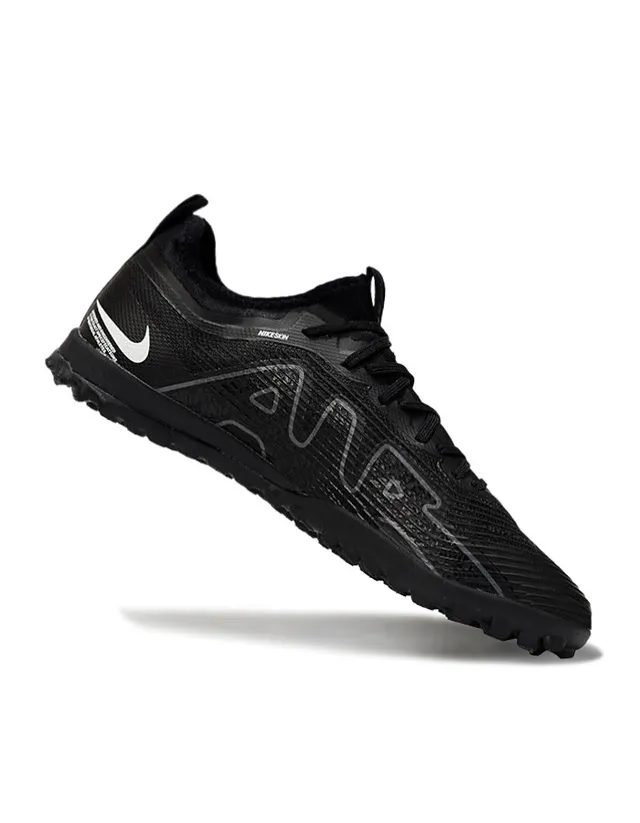 Nike Black Green Low-Top Textured Synthetic Upper Turf Soccer Shoes 3