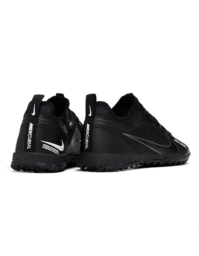 Nike Black Green Low-Top Textured Synthetic Upper Turf Soccer Shoes 5