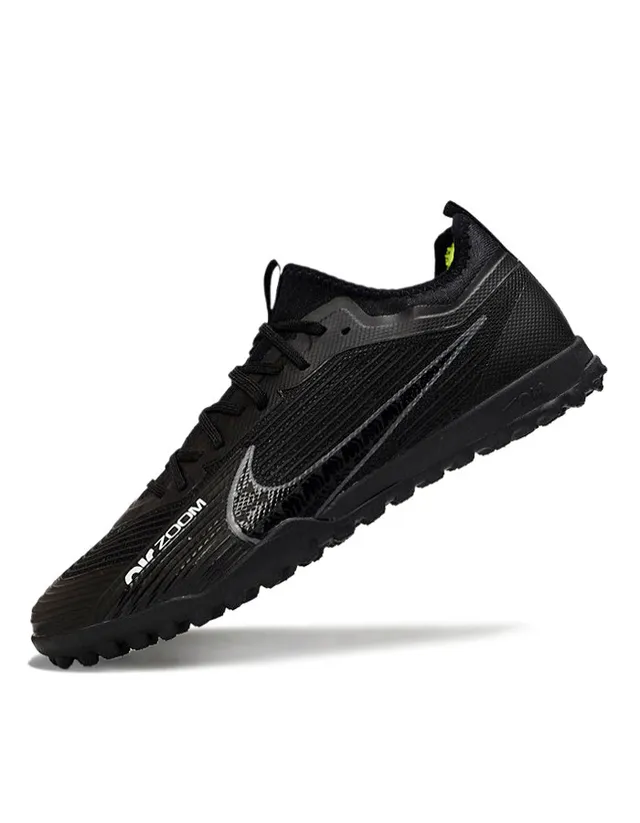 Nike Black Green Low-Top Textured Synthetic Upper Turf Soccer Shoes 6