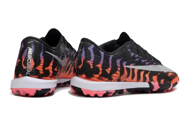 Nike Black Multicolor Flyweave Upper Flame-Print Graphic Turf Soccer Shoes 5