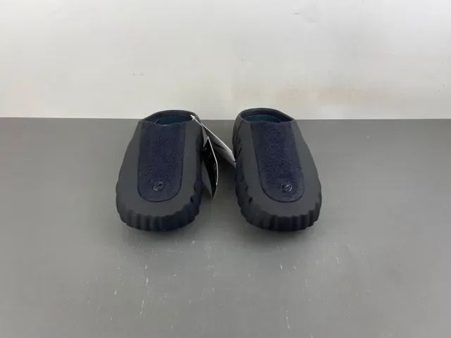Nike Black Navy Molded Foam Sole Textile Strap Slippers 9