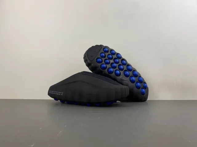Nike Black Navy Molded Foam Sole Textile Strap Slippers 10