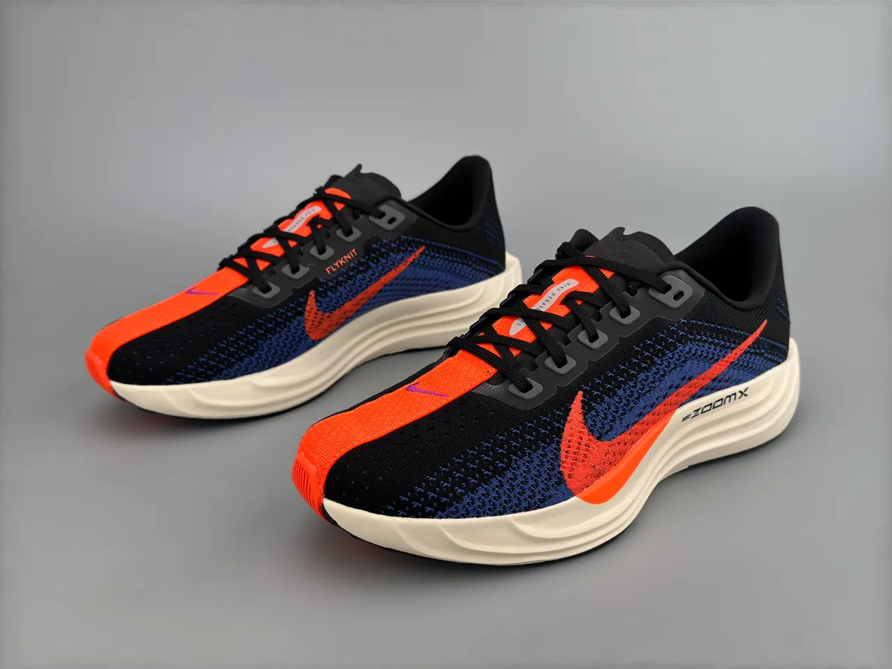Nike Black Orange Engineered Knit Upper Full-Length ZoomX Foam Running Shoes 5
