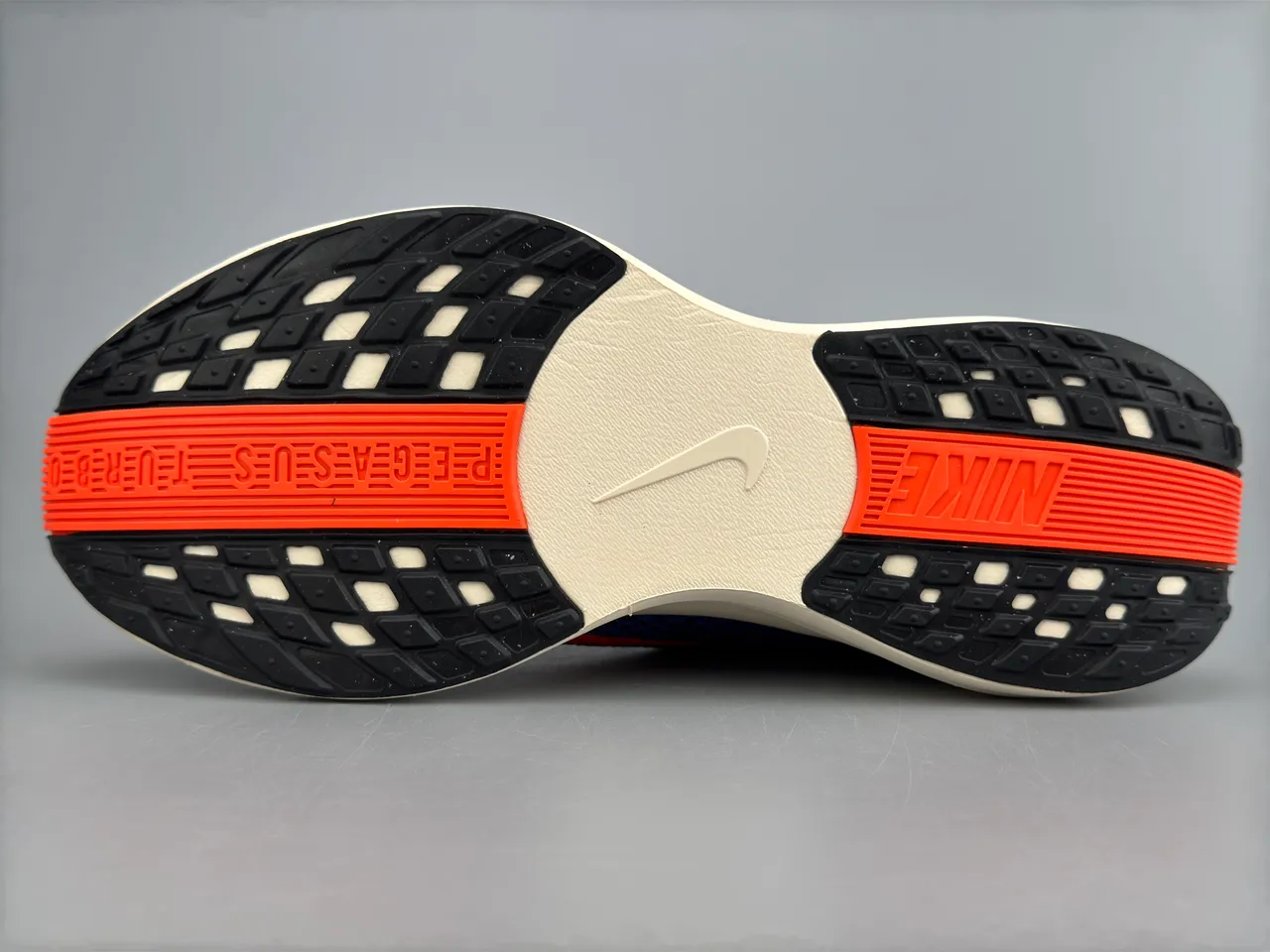 Nike Black Orange Engineered Knit Upper Full-Length ZoomX Foam Running Shoes 8