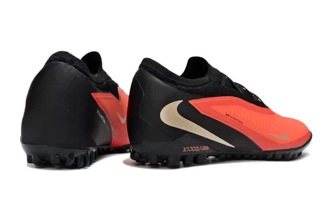 Nike Chaussures de football Turf Noir et Orange Low-Cut Knit Upper Synthétique Speed Overlay 4