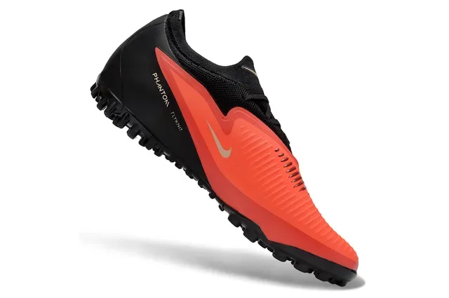 Nike Chaussures de football Turf Noir et Orange Low-Cut Knit Upper Synthétique Speed Overlay 5
