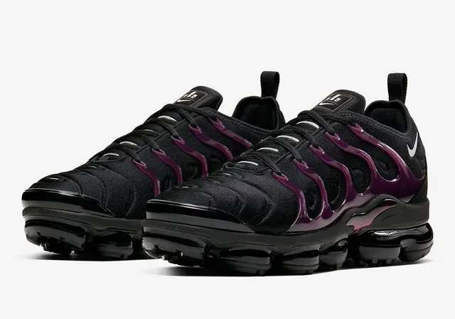 Nike Noir et Violet Upper Tricot Cage TPU Brillant Lifestyle Sneakers 6