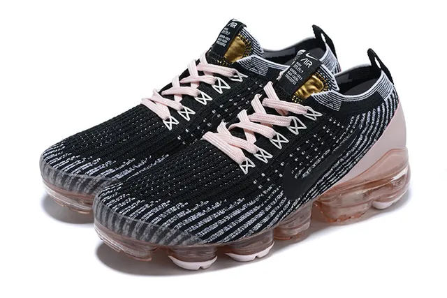 Nike Black Transparent Engineered Knit Upper Full-Length Visible Air Sole Lifestyle Sneakers 4