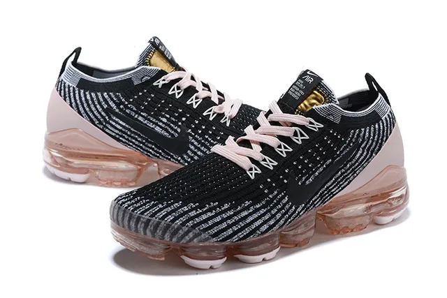 Nike Black Transparent Engineered Knit Upper Full-Length Visible Air Sole Lifestyle Sneakers 5