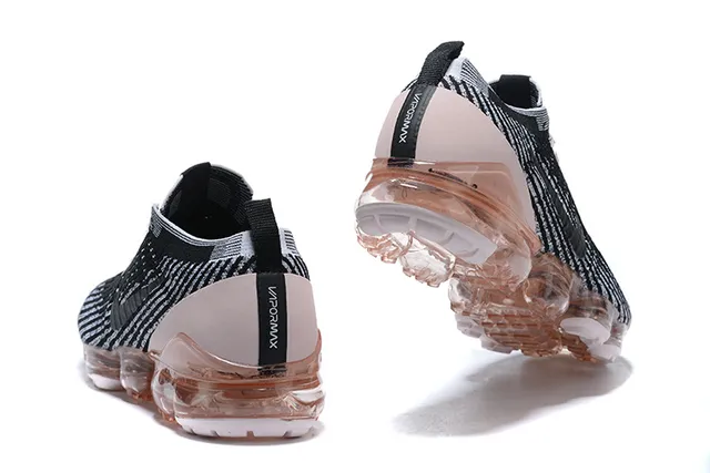 Nike Black Transparent Engineered Knit Upper Full-Length Visible Air Sole Lifestyle Sneakers 6
