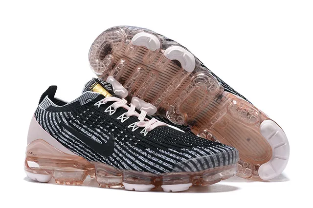 Nike Black Transparent Engineered Knit Upper Full-Length Visible Air Sole Lifestyle Sneakers 8