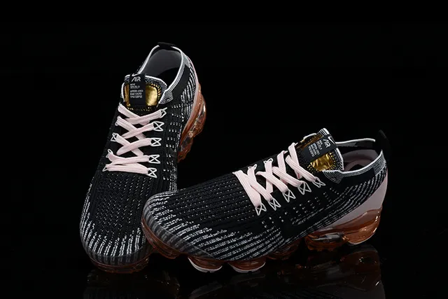 Nike Black Transparent Engineered Knit Upper Full-Length Visible Air Sole Lifestyle Sneakers 10