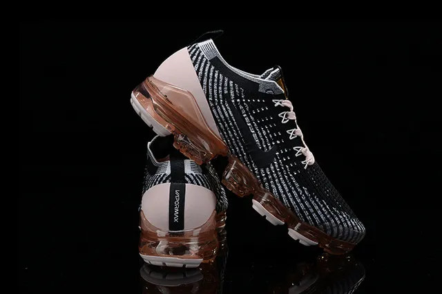 Nike Black Transparent Engineered Knit Upper Full-Length Visible Air Sole Lifestyle Sneakers 11