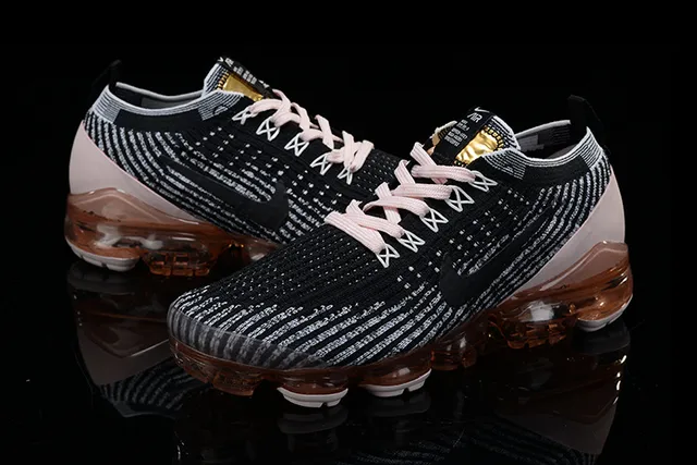 Nike Black Transparent Engineered Knit Upper Full-Length Visible Air Sole Lifestyle Sneakers 12