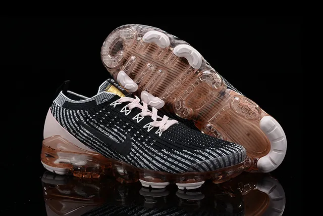 Nike Black Transparent Engineered Knit Upper Full-Length Visible Air Sole Lifestyle Sneakers 13
