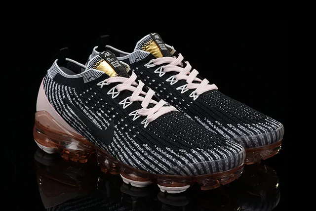 Nike Black Transparent Engineered Knit Upper Full-Length Visible Air Sole Lifestyle Sneakers 14