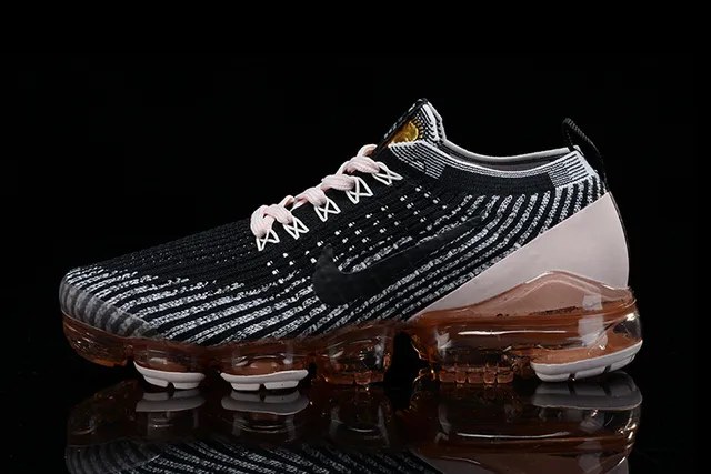 Nike Black Transparent Engineered Knit Upper Full-Length Visible Air Sole Lifestyle Sneakers 15