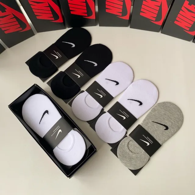 Nike Black White No-Show Low-Cut Socks 5