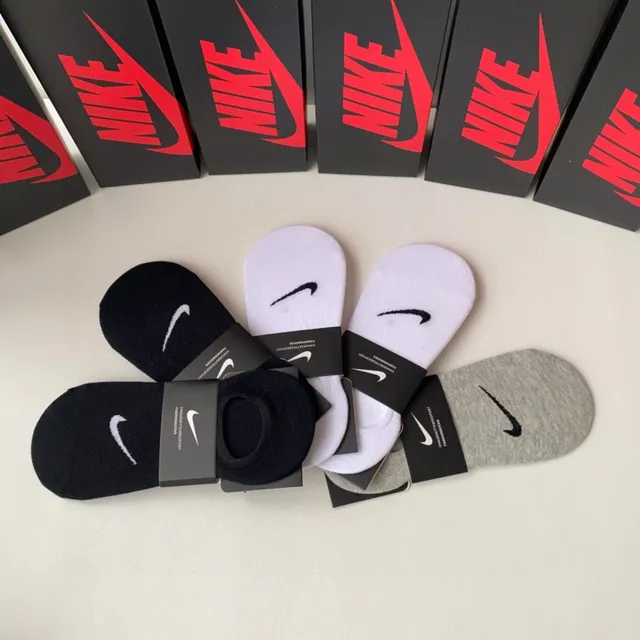 Nike Black White No-Show Low-Cut Socks 7