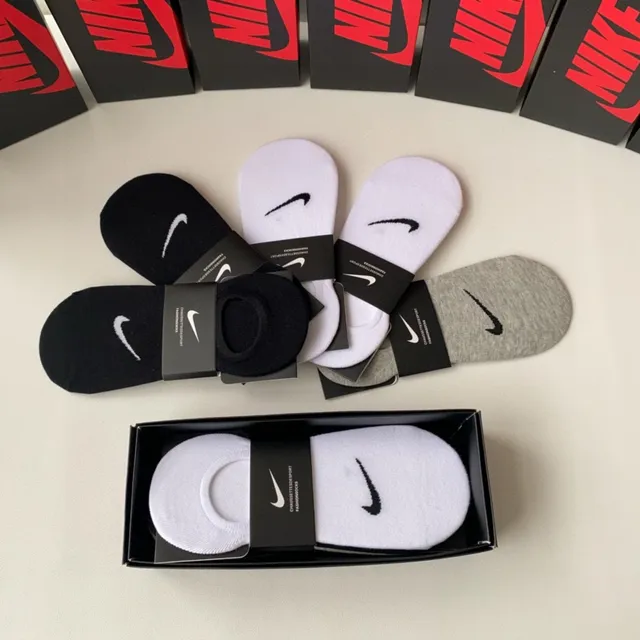Nike Black White No-Show Low-Cut Socks 8