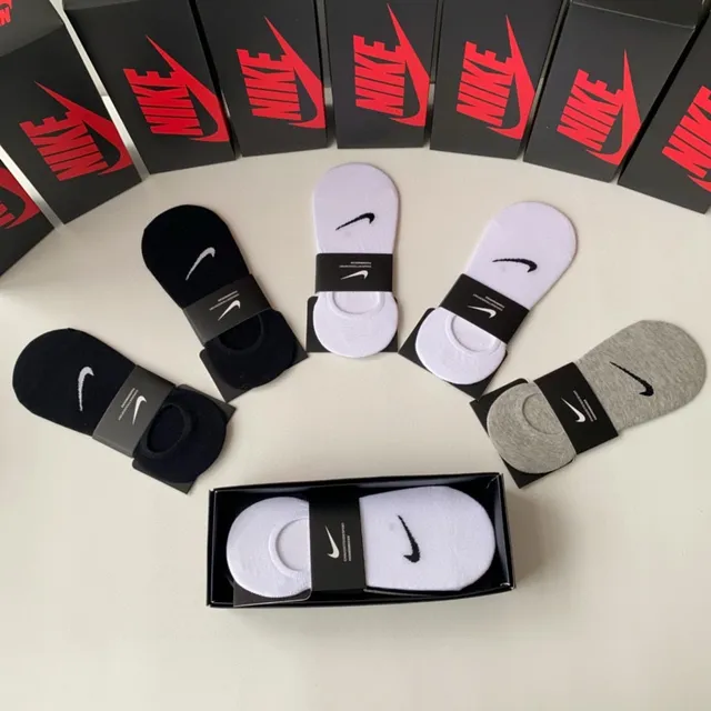 Nike Black White No-Show Low-Cut Socks 9