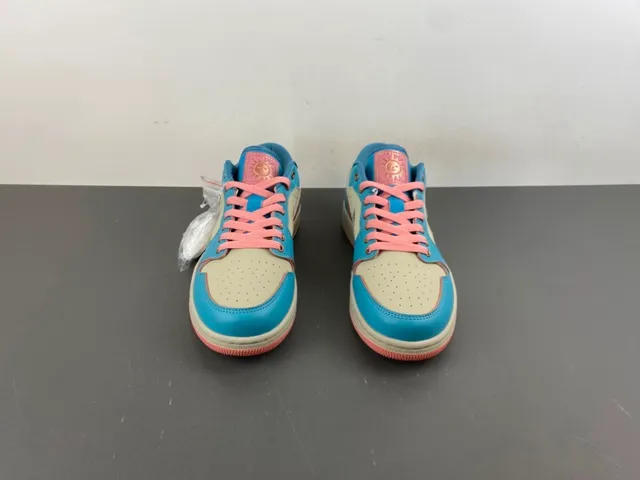 Nike Blue Beige Low-Top Leather-and-Synthetic Upper Lifestyle Sneakers 11