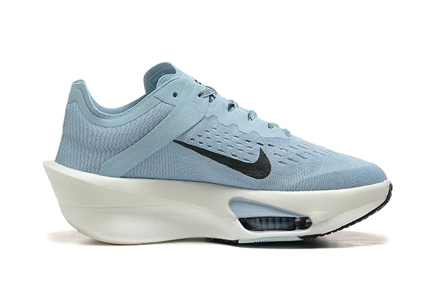 Nike Blue Black Engineered Knit Upper Sculpted Wedge Midsole Running Shoes 6