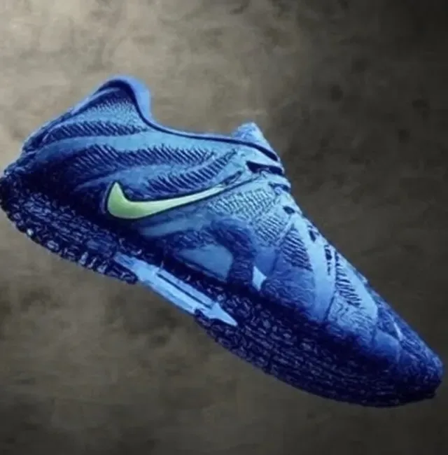 Nike Blue Green Knit Upper Integrated Lacing System Lifestyle Sneakers 2