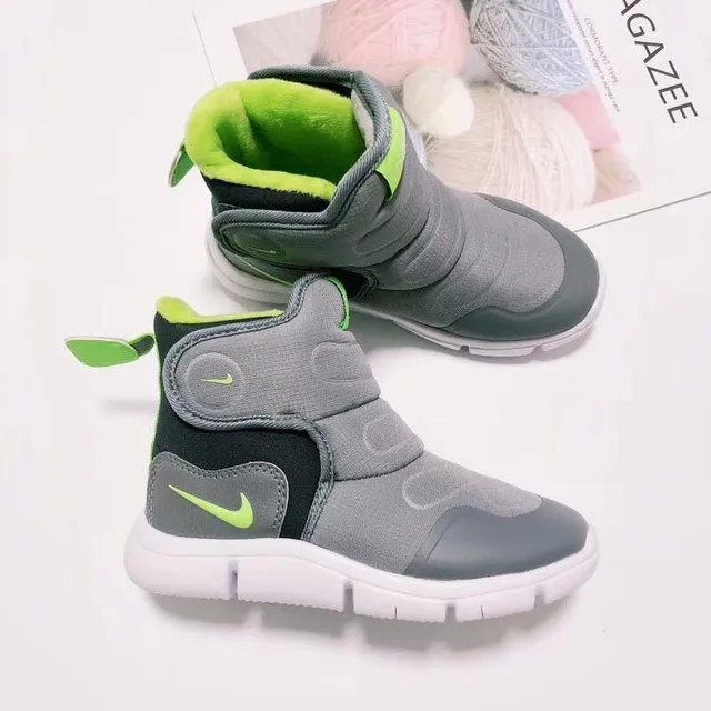 Nike azul laranja isolado alto com colar acolchoado botas de neve 8