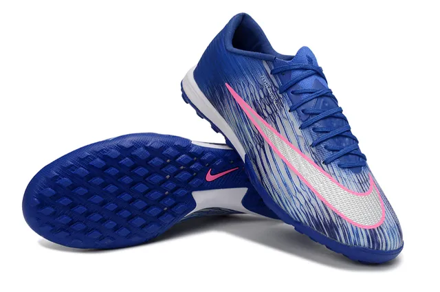 Nike Blue Pink Flyweave Upper Outsole Turf Soccer Shoes 4