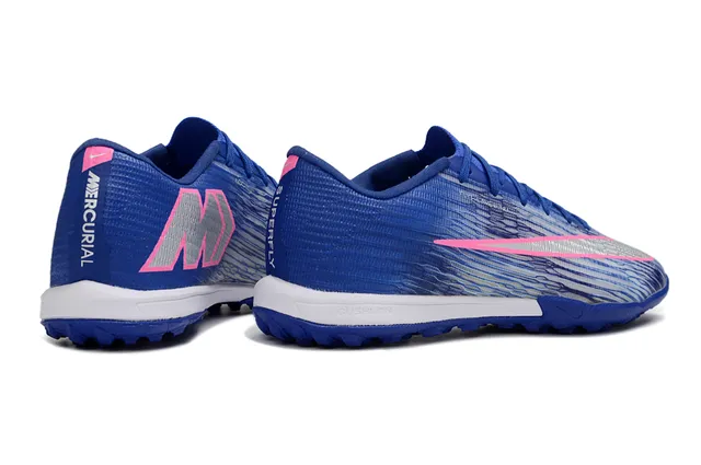 Nike Blue Pink Flyweave Upper Outsole Turf Soccer Shoes 5
