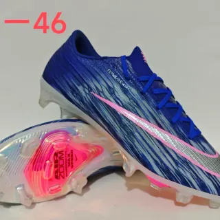 Nike أزرق وردي Flyweave Upper Swoosh Firm-Ground حذاء كرة القدم