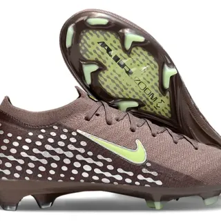 Nike Brown Green Knit Upper Wave-Dot Graphic Firm-Ground Soccer Shoes
