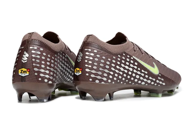 Nike Brown Green Knit Upper Wave-Dot Graphic Firm-Ground Soccer Shoes 5