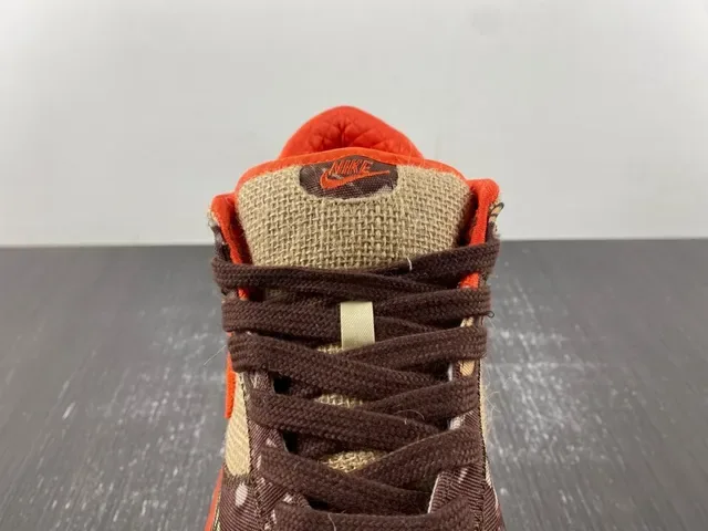 Nike Marron Orange Toile Camouflage Chaussures de Skateboard 9