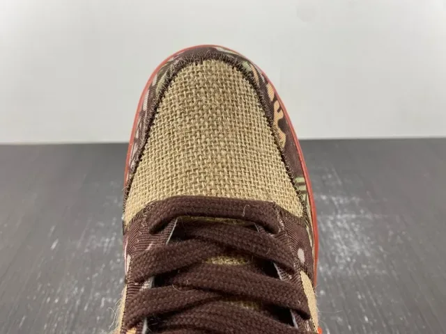 Nike Marron Orange Toile Camouflage Chaussures de Skateboard 10