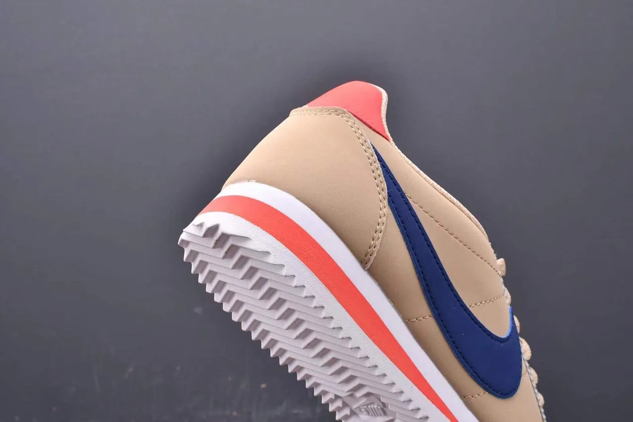Nike Cortez Beige Navy Red Lifestyle Sneakers 5