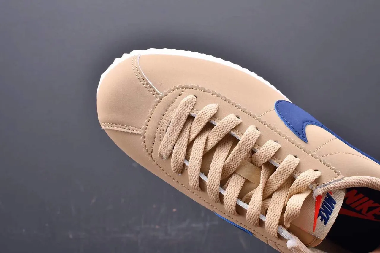 Nike Cortez Beige Navy Red Lifestyle Sneakers 7