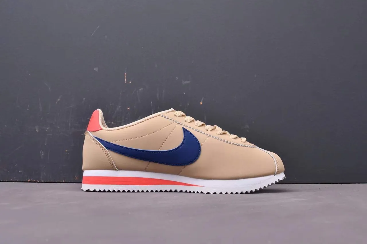 Nike Cortez Beige Navy Red Lifestyle Sneakers 8