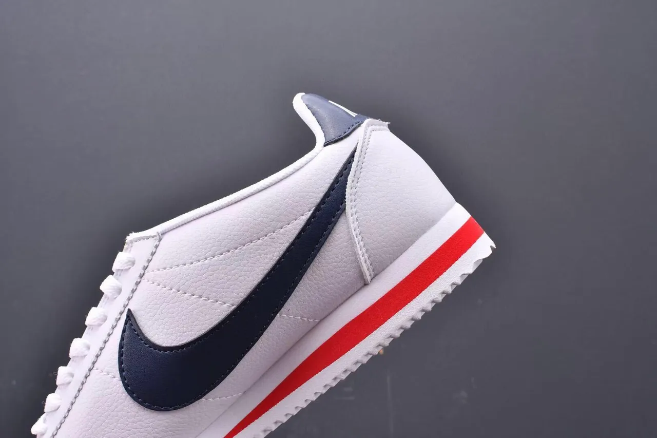 Nike Cortez White Navy Red Lifestyle Sneakers 6