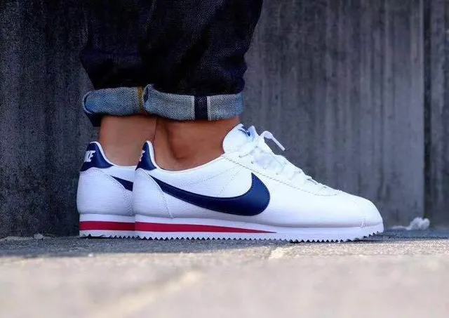 Nike Cortez White Navy Red Lifestyle Sneakers 10