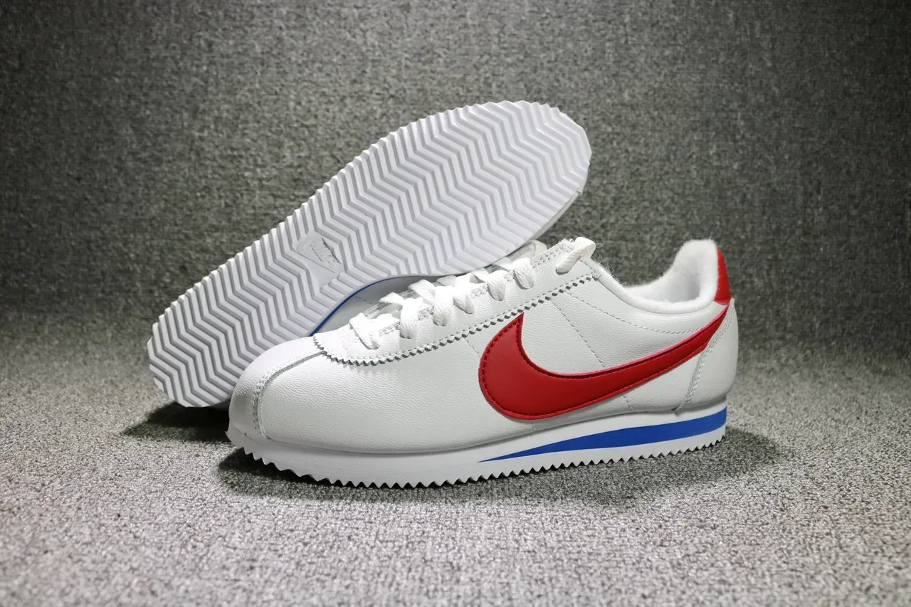 Nike Cortez White Red Blue Lifestyle Sneakers 5