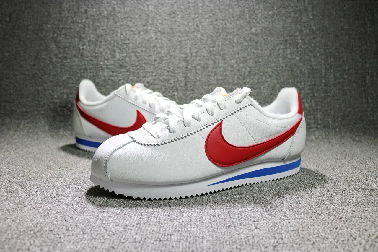 Nike Cortez White Red Blue Lifestyle Sneakers 6