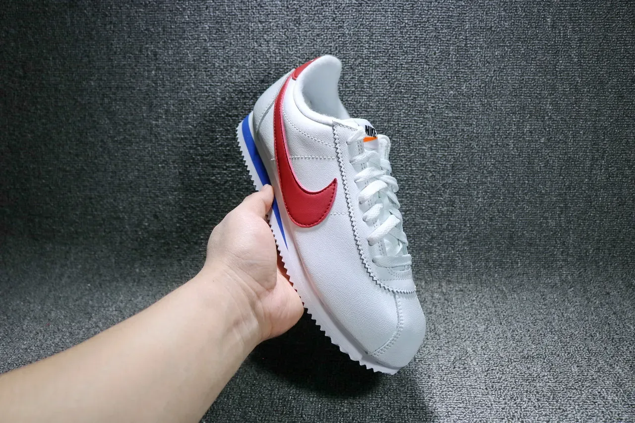 Nike Cortez White Red Blue Lifestyle Sneakers 10