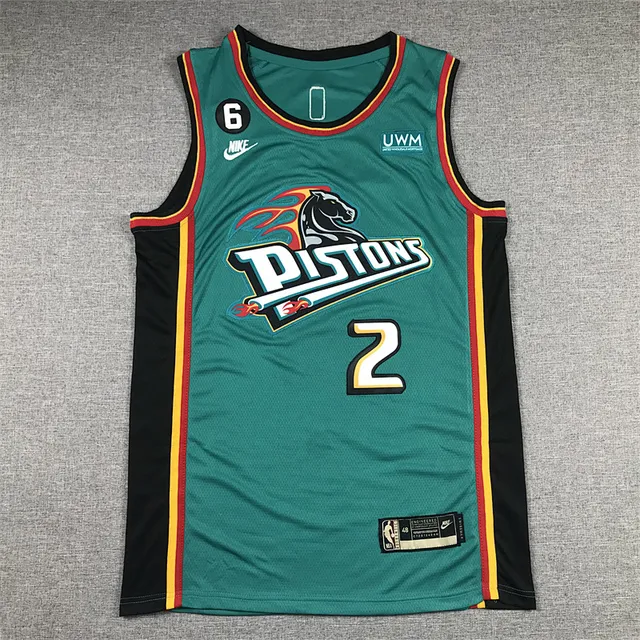 Nike Detroit Pistons Corningham Classic Green Horse Head maillot de basketball 2