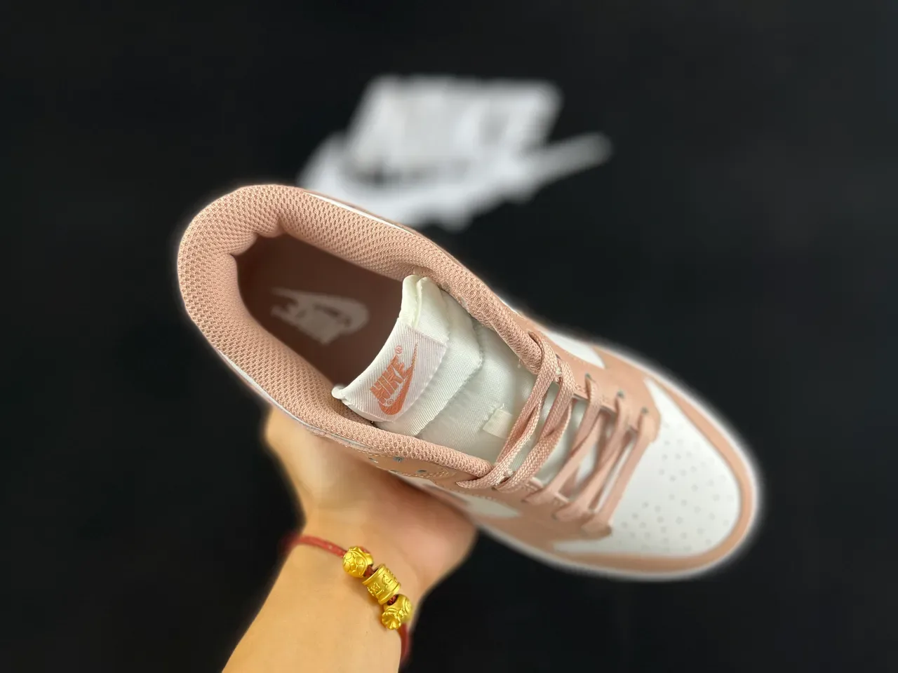 Nike Dunk Low Beige and White Lifestyle Sneakers 3