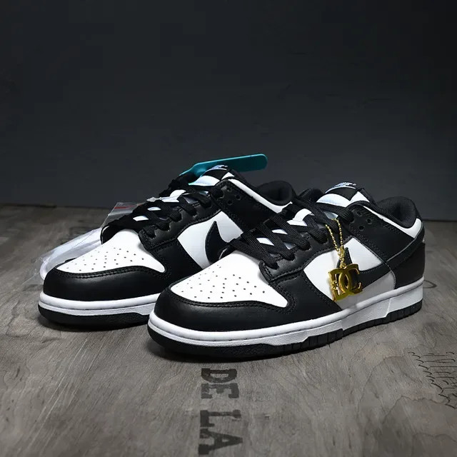 Nike Dunk Low Black White Lifestyle Sneakers 4