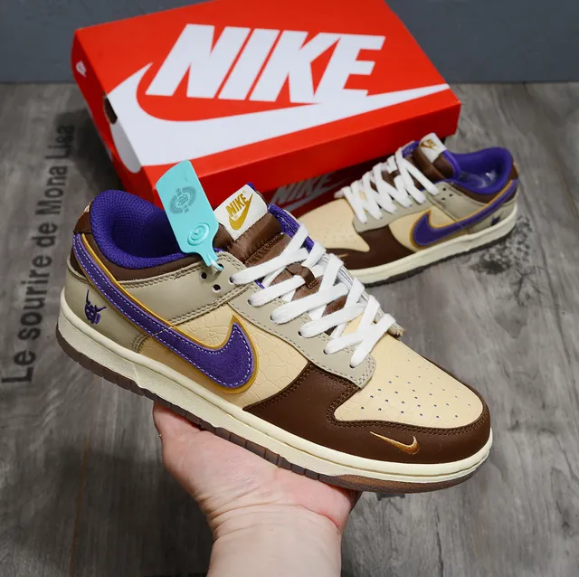 Nike Dunk Low Brown Purple Beige Lifestyle Sneakers 2