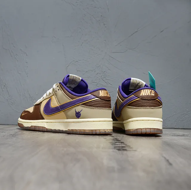 Nike Dunk Low Brown Purple Beige Lifestyle Sneakers 3