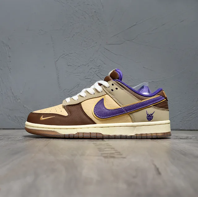 Nike Dunk Low Brown Purple Beige Lifestyle Sneakers 7